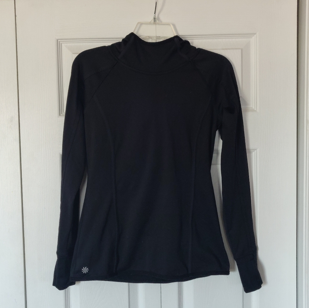 ATHLETA Black Hoodie w/ Thumb Holes